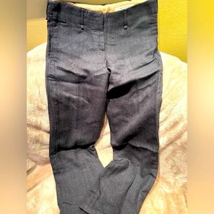 Rag & Bone Linen Twill Wide Leg Pants  - Charcoal Gray